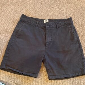 Filson Dark Blue Flat Front Shorts